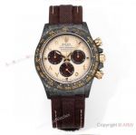 AAA Swiss Copy Rolex Diw Carbon Daytona Arabic Brown 40mm TW 4801 Watch